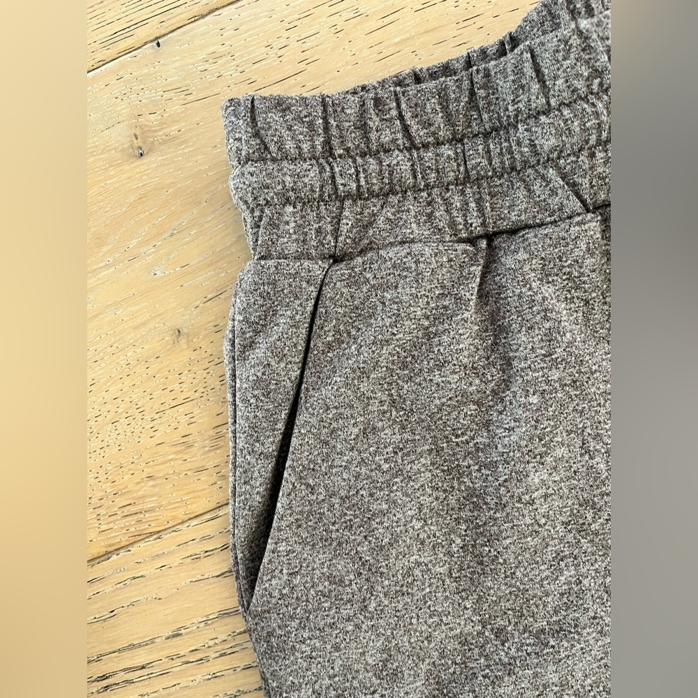 High waisted stretch pockets brown tan tan flare lounge pants medium travel - Picture 3 of 7